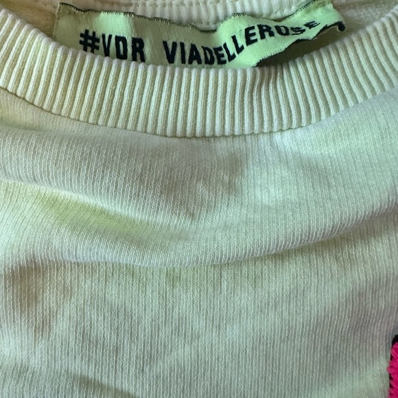 #VDR Viadellerose Streetwear Lime Green Dress with Patch Graphic, One Size - Picture 5 of 7